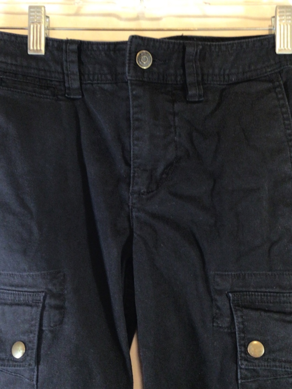 polo ralph lauren cargo pants black size 6 zip ankle stretch utility military - Picture 4 of 16